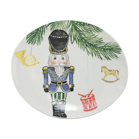 Vietri Nutcrackers Medium Oval Platter