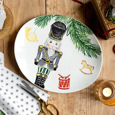 Vietri Nutcrackers Medium Oval Platter