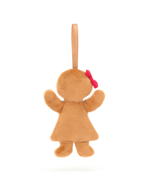 JELLYCAT FESTIVE FOLLY GINGERBREAD RUBY ORNAMENT