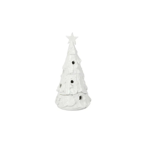 Vietri Foresta White Small Flocked Tree with Star