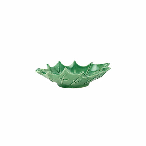 Vietri Lastra Evergreen Figural Holly Small Bowl