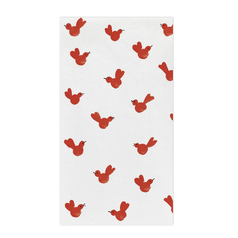 Vietri Papersoft Red Bird Guest Towels