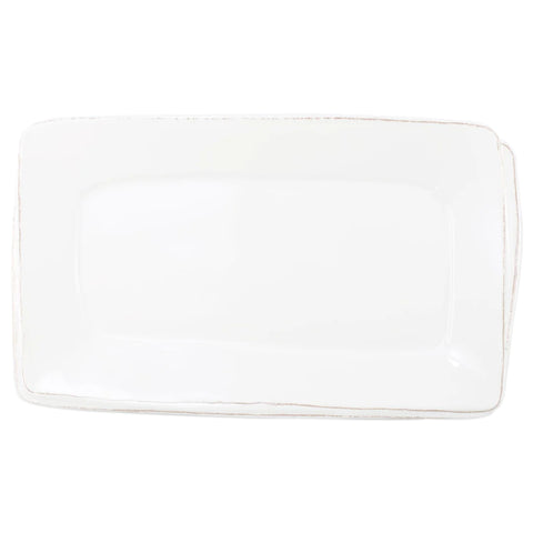 Vietri Melamine Lastra White Rectangular Platter