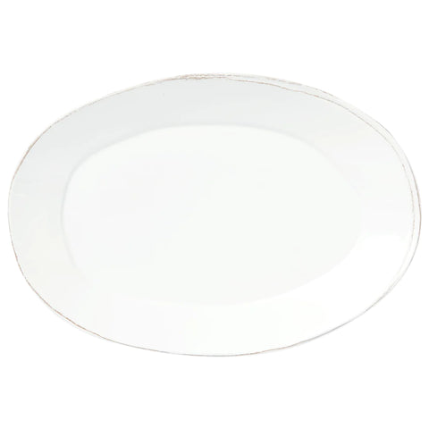 Vietri Melamine Lastra White Oval Platter