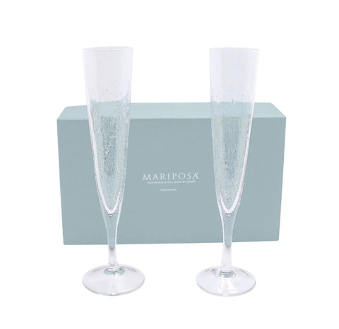 Mariposa Bellini Set of 2 Champagne Flutes with Gift Box