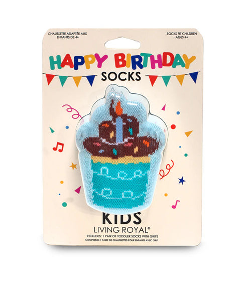 Living Royal Cupcake Birthday 3D Kids Crew Socks