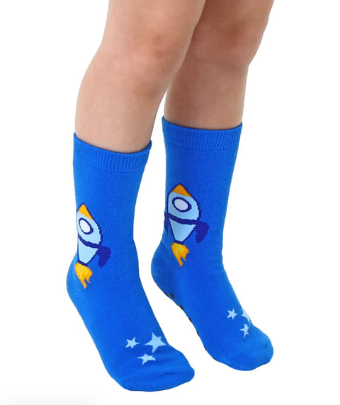 Living Royal Rocket 3D Kids Crew Socks