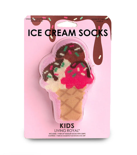 Living Royal Ice Cream 3D Kids Crew Socks