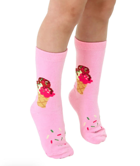 Living Royal Ice Cream 3D Kids Crew Socks