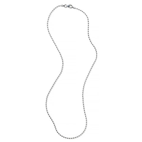 Italian Sterling Silver Rice Bead Chain 1.5mm - Multiple Sizes Available