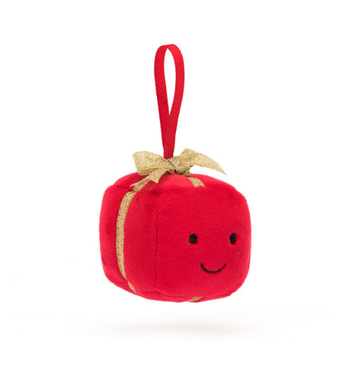 JELLYCAT FESTIVE FOLLY PRESENT ORNAMENT