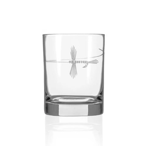 Rolf Glass Fly Fishing Double Old Fashioned Whiskey Glass