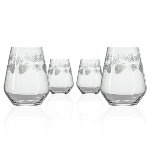 Rolf Glass Icy Pine Stemless Wine Glass