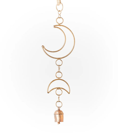 Indukala Small Moon Phase Bell Wind Chime