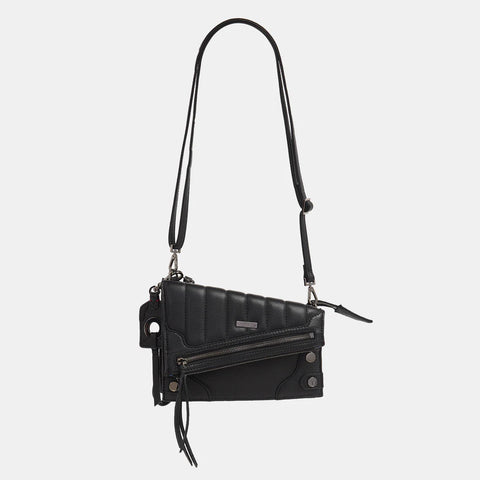 Hammitt Curtis Mulholland Collection Black/Gunmetal Leather Crossbody