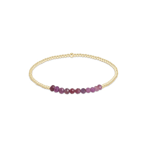 enewton gold bliss 2mm bead bracelet - ruby