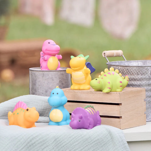 Elegant Baby Dinosaur Party Squirtie Baby Bath Toys