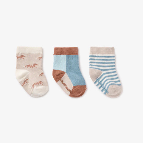 Elegant Baby Treehouse Forest Non-Slip Baby Socks 3 Pack