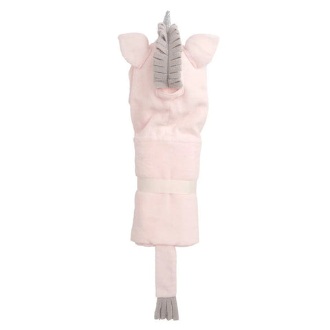 Elegant Baby Pink Unicorn Hooded Baby Bath Wrap