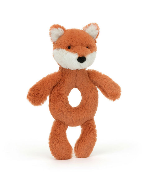 JELLYCAT BASHFUL FOX CUB RING RATTLE