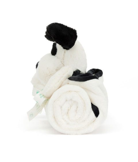 JELLYCAT BASHFUL BLACK & CREAM PUPPY BLANKIE