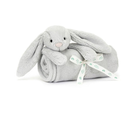 JELLYCAT BASHFUL SILVER BUNNY BLANKIE