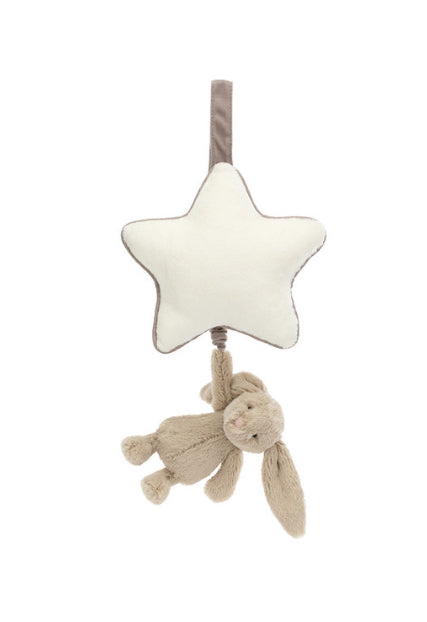 JELLYCAT BASHFUL BEIGE BUNNY MUSICAL PULL