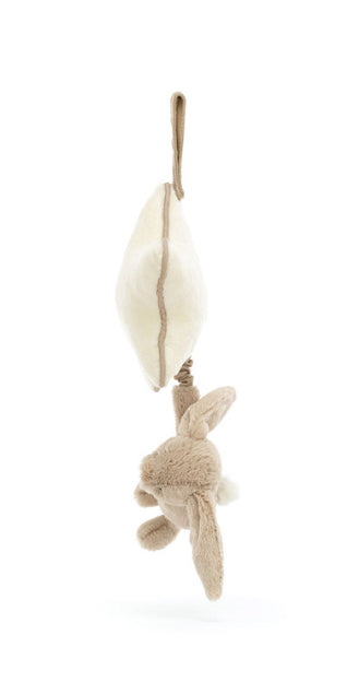 JELLYCAT BASHFUL BEIGE BUNNY MUSICAL PULL