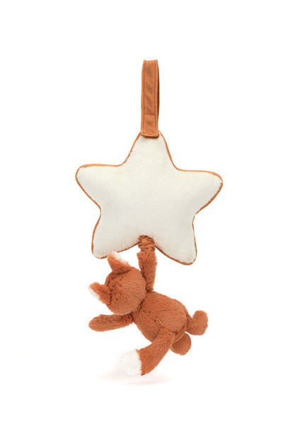 JELLYCAT BASHFUL FOX CUB MUSICAL PULL