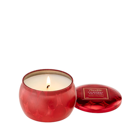 Voluspa Cherry Gloss Tin Candle