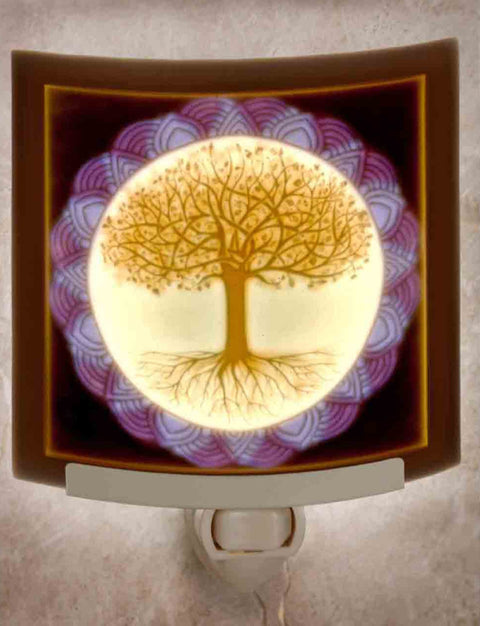 The Porcelain Garden Tree of Life Colored Curved Night Light