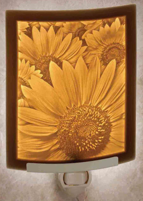 The Porcelain Garden Sunflowers Curved Night Light