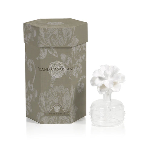 Zodax Mini Grand Casablanca Porcelain Diffuser White Hibiscus