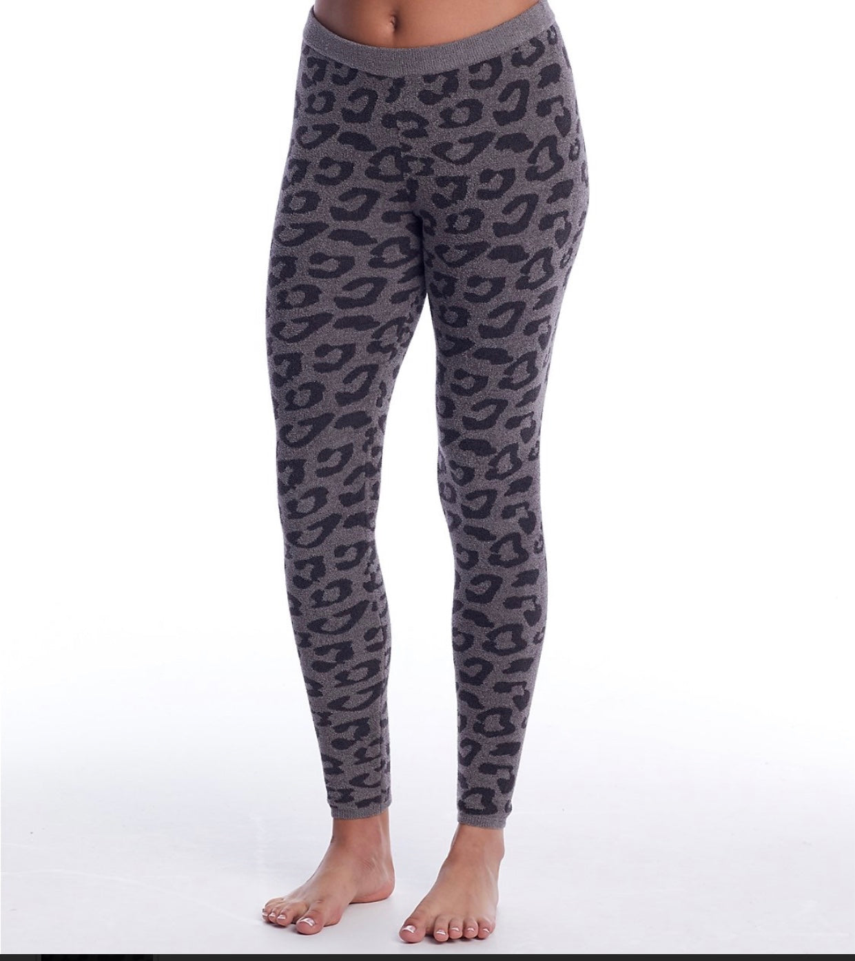 Scrunch Butt Leopard Leggings with Pockets Dark Gray | FIRM ABS