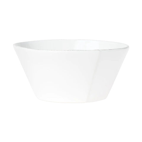 Vietri White Lastra Large Stacking Serving Bowl